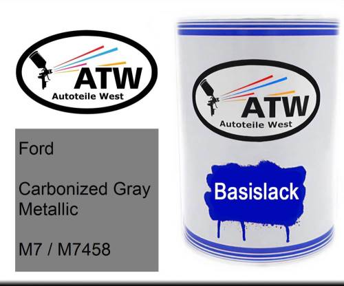 Ford, Carbonized Gray Metallic, M7 / M7458: 500ml Lackdose, von ATW Autoteile West.